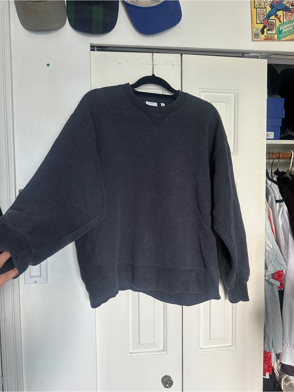 Aritzia sweatfleece boyfriend crew neck